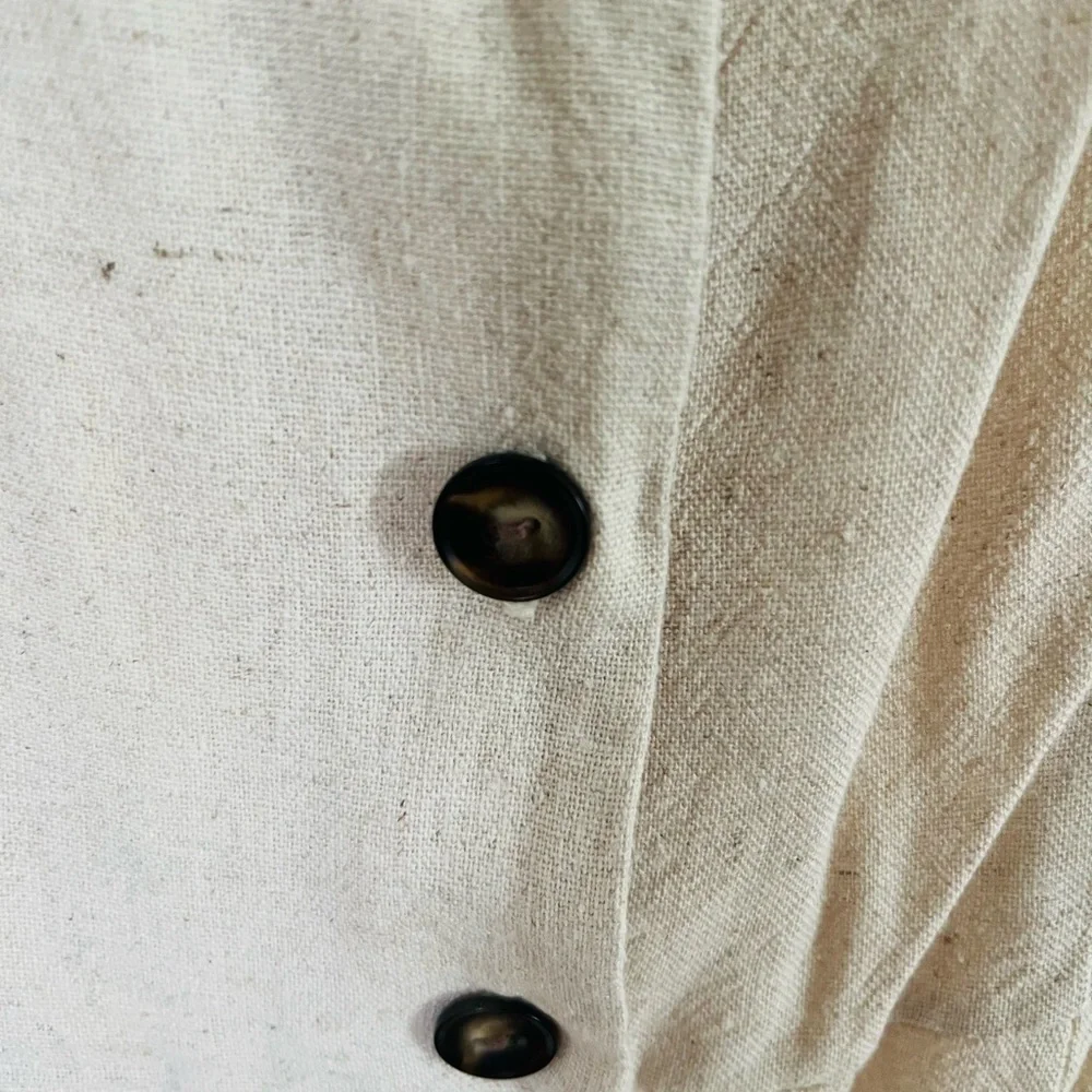 Monteau Cream Button-Front Midi Dress - Picture 3 of 10